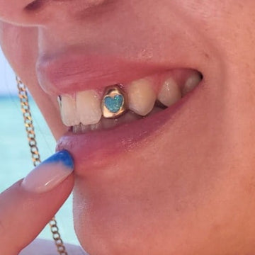 Enamel Heart (Opal effect) single cap *Any colour*