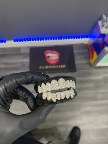 8 on 8 fully iced out vvs grillz