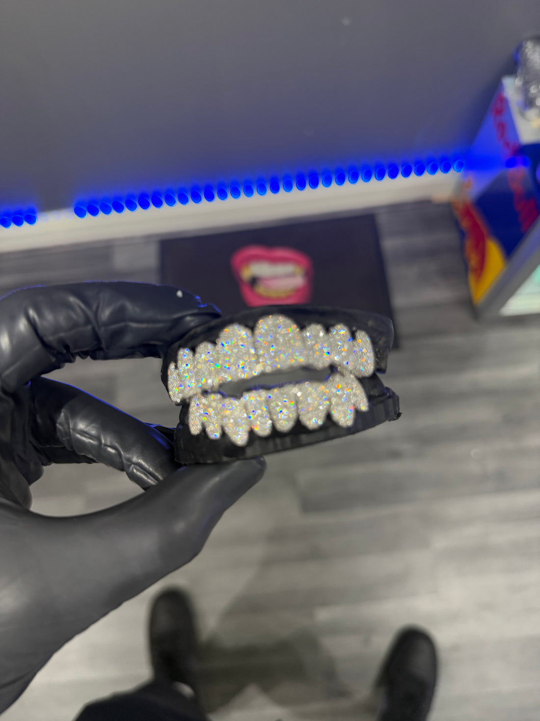 8 on 8 fully iced out vvs grillz