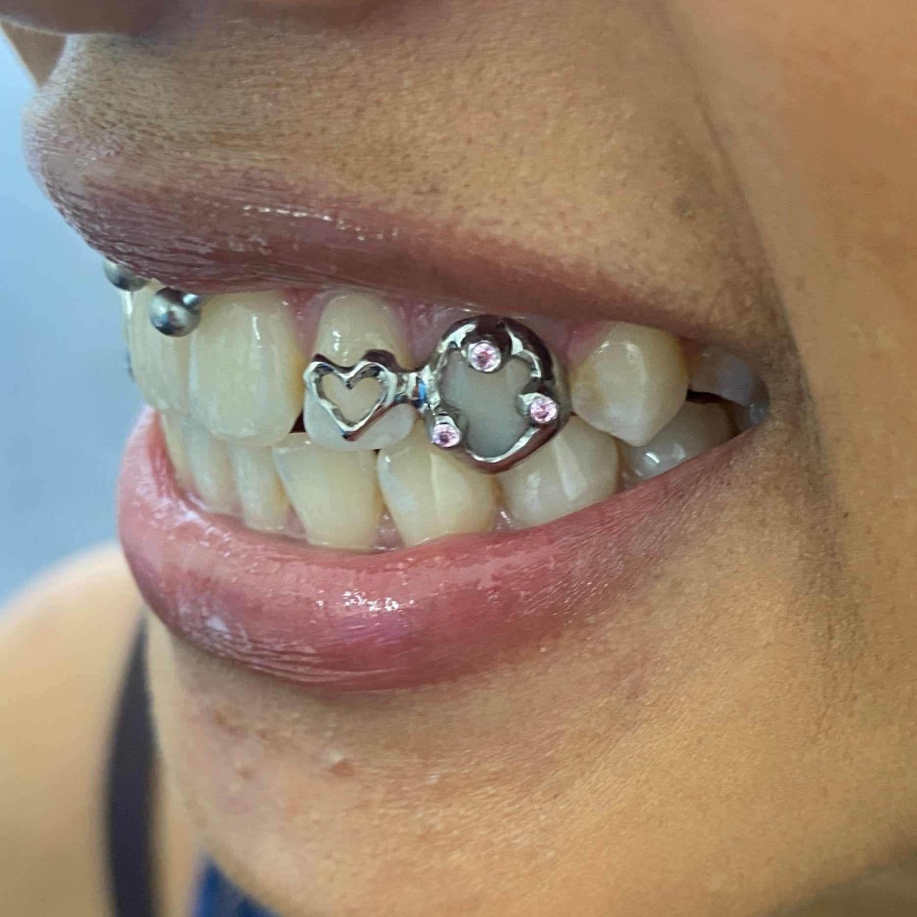 Heart cut out and window with cz stones