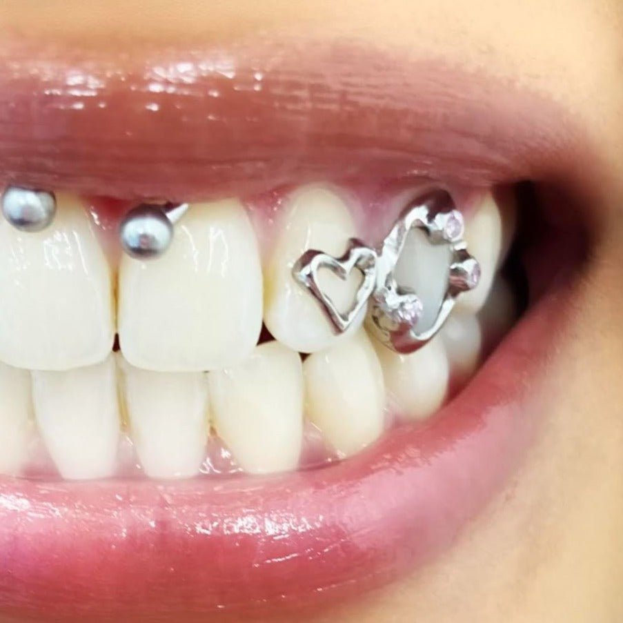 Heart cut out and window with cz stones