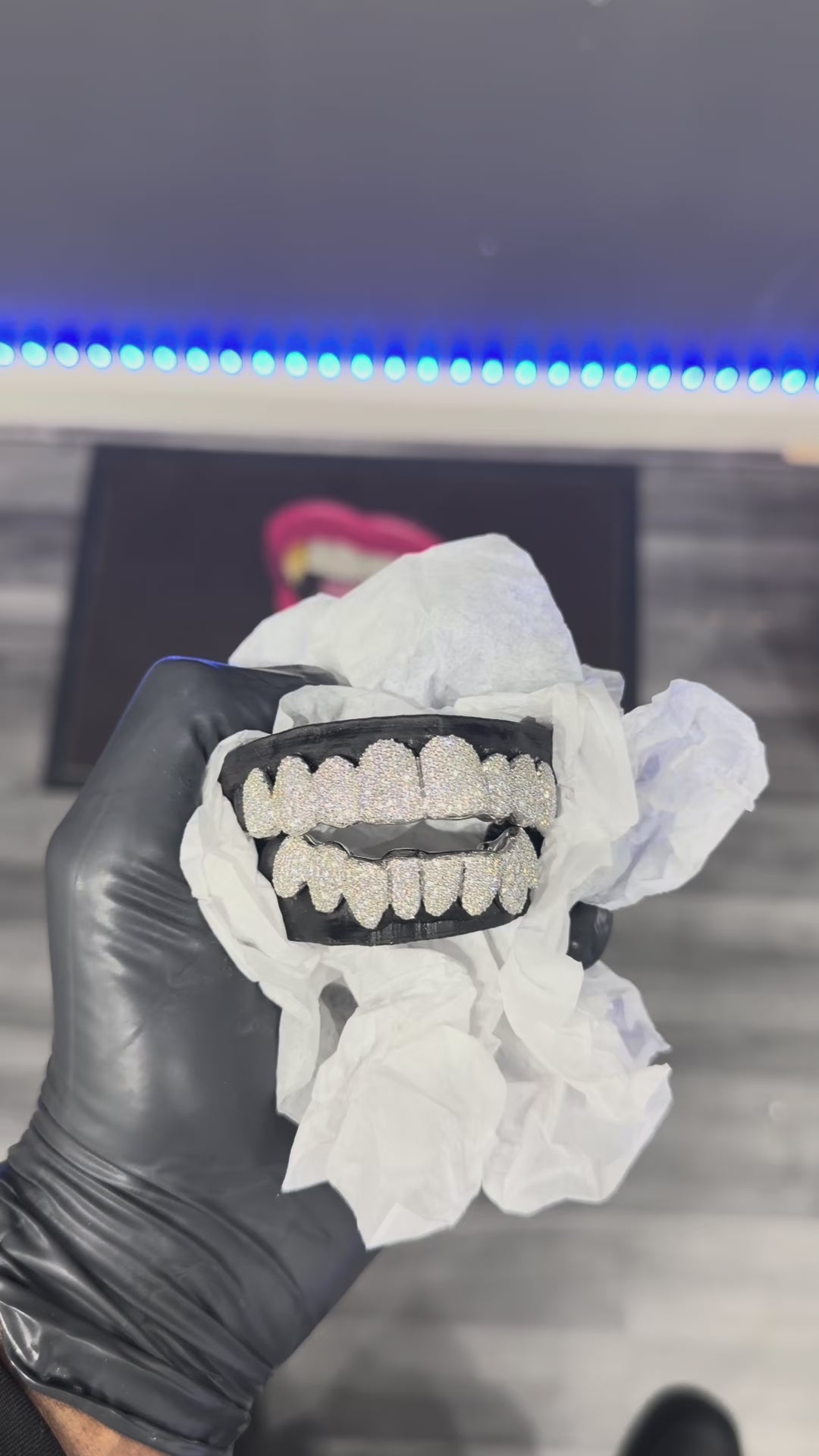 8 on 8 fully iced out vvs grillz